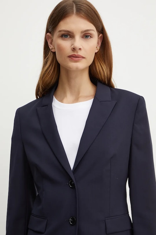 BOSS marynarka wełniana granatowy 50490035