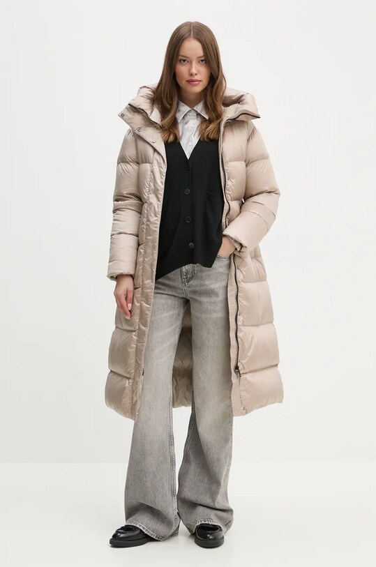 Péřová bunda Hetrego KAREN 8N605 béžová AW24