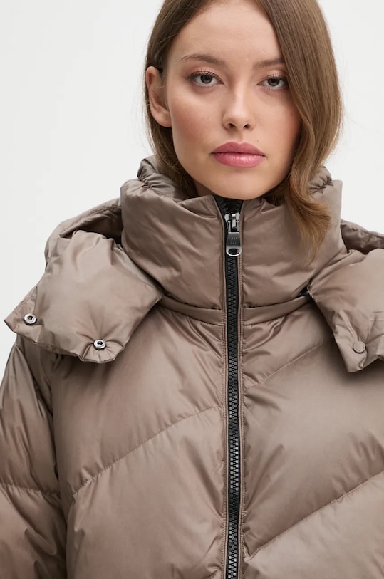 Páperová bunda Hetrego LILY hnedá 8N624