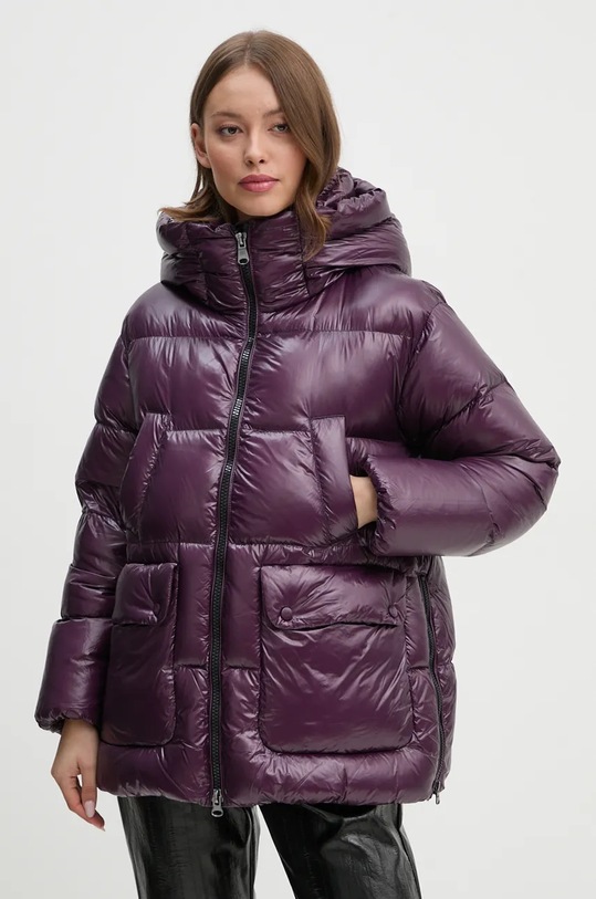 Péřová bunda Hetrego DAILA s podšívkou fialová 8N727
