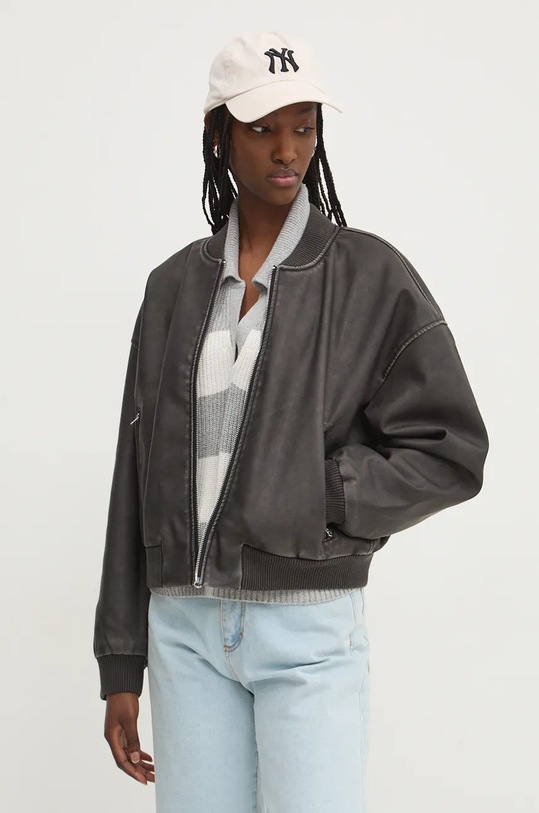 Hollister Co. kurtka bomber nieocieplane szary KI344.4060.900