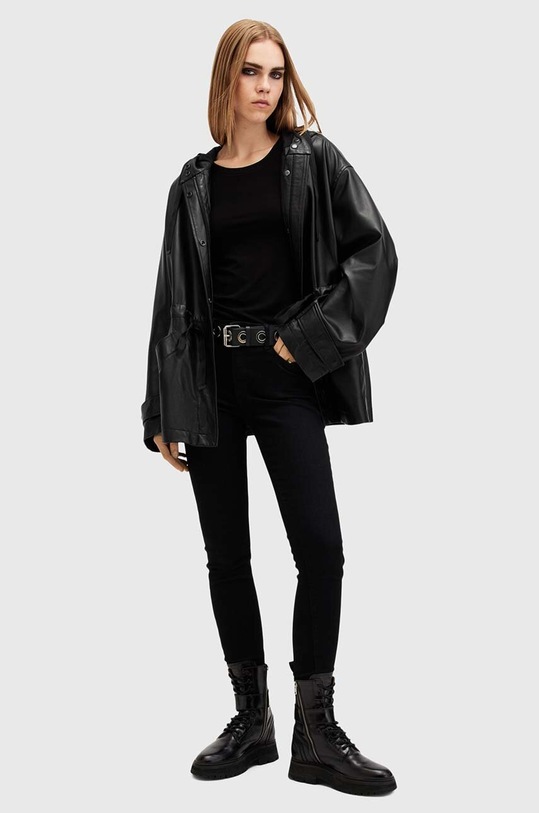AllSaints kurtka skórzana KELSEA LEA JACKET W027LB czarny