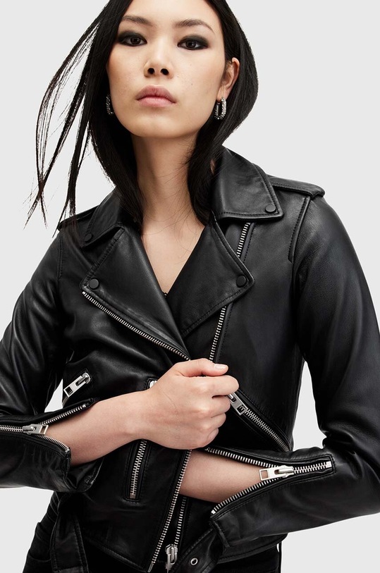 Кожаная куртка AllSaints BALFERN BIKER W084LB чёрный NC00