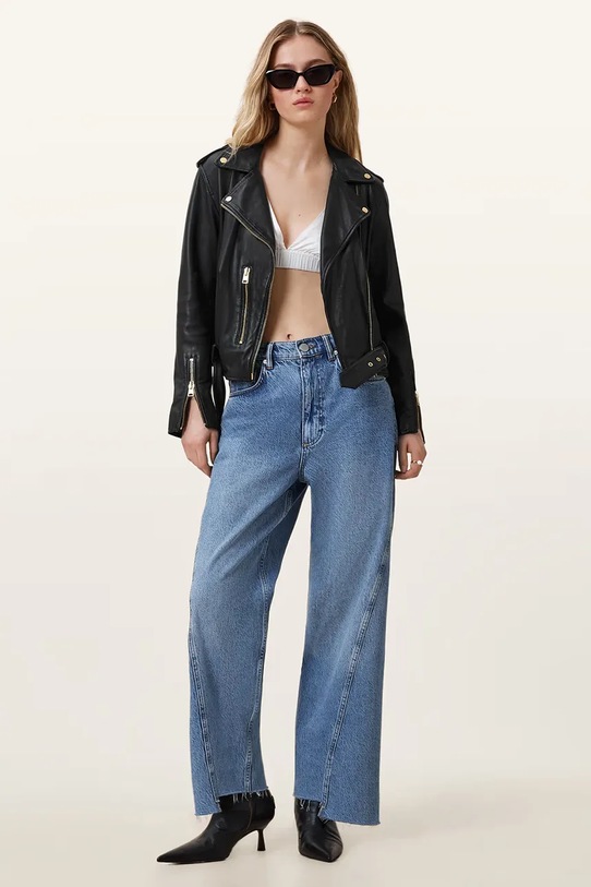 Odjeća AllSaints rokerica ženska kožna BALFERN BIKER W084LB crna