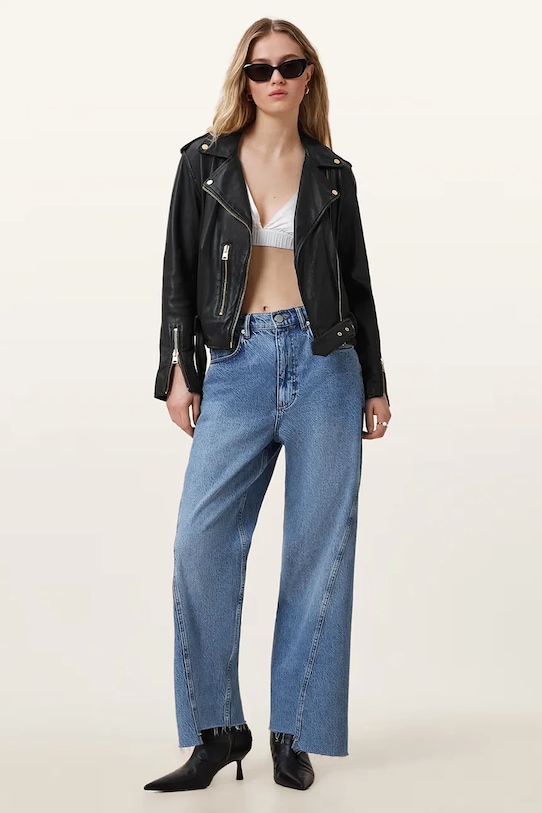 Odjeća AllSaints rokerica ženska kožna BALFERN BIKER W084LB crna