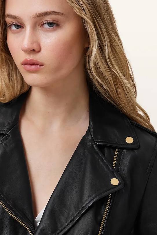 AllSaints rokerica ženska kožna BALFERN BIKER crna W084LB