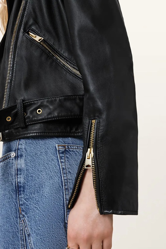 AllSaints rokerica ženska kožna BALFERN BIKER W084LB crna