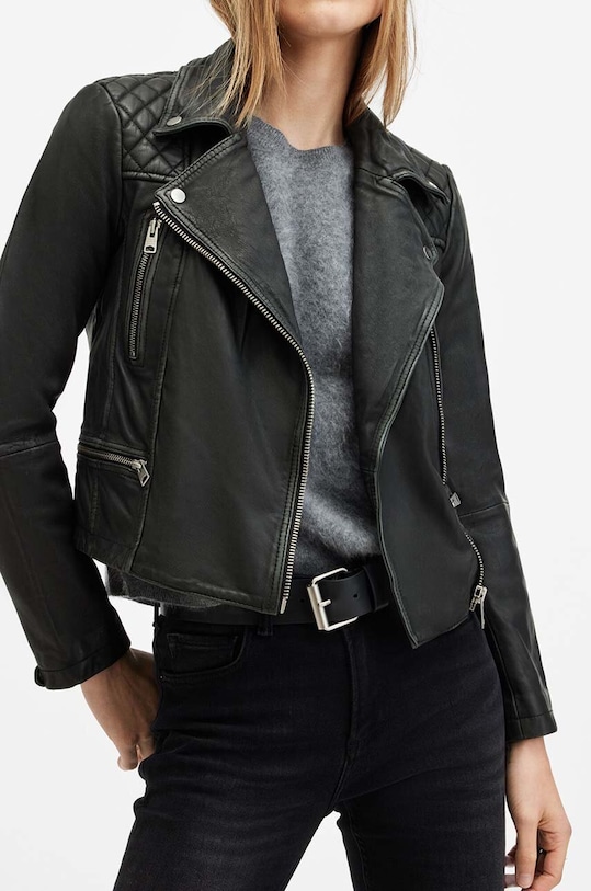 Одяг Шкіряна куртка AllSaints CARGO BIKER W085LB чорний