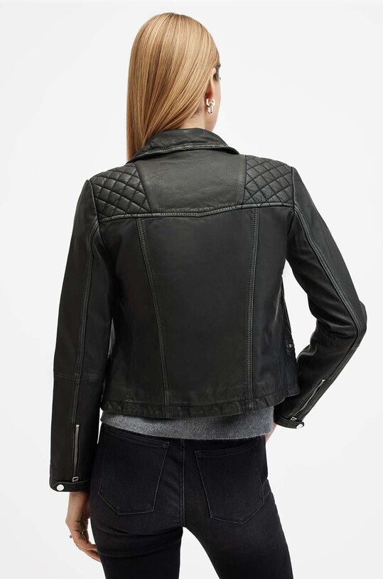 Шкіряна куртка AllSaints CARGO BIKER W085LB чорний