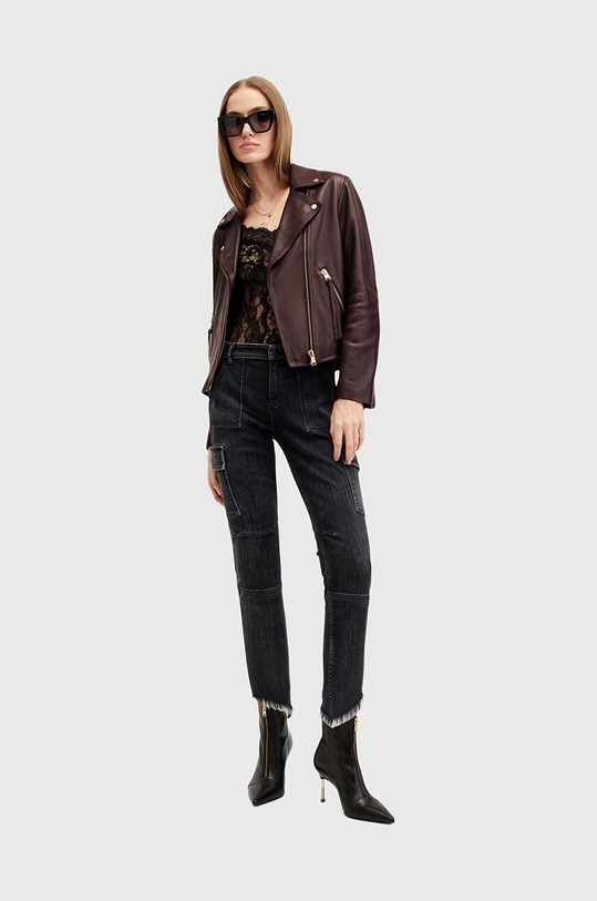 Kožená bunda AllSaints DALBY BIKER W099LB