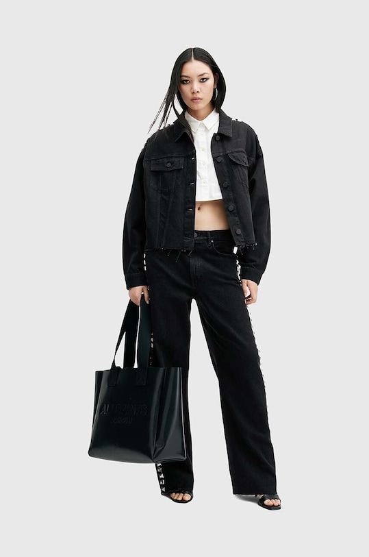 Džínová bunda AllSaints PIPER STUD SHACKET W112PB