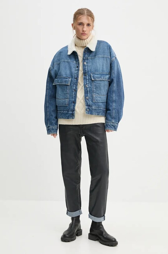 G-Star kurtka jeansowa D25340.D536 niebieski AW24