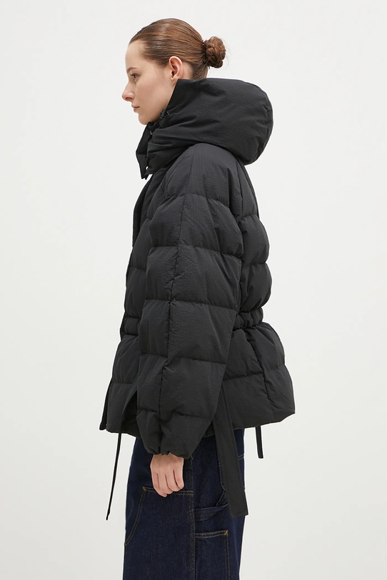 GANNI kurtka puchowa Tech Seersucker Oversized Puffer Jacket F9496 czarny AW24