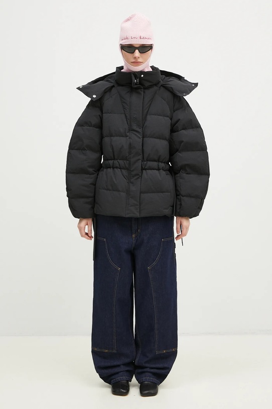 GANNI kurtka puchowa Tech Seersucker Oversized Puffer Jacket F9496
