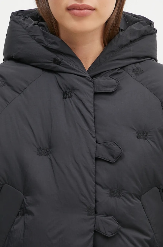 GANNI down jacket Nylon Tech Puffer Short Jacket black F9546