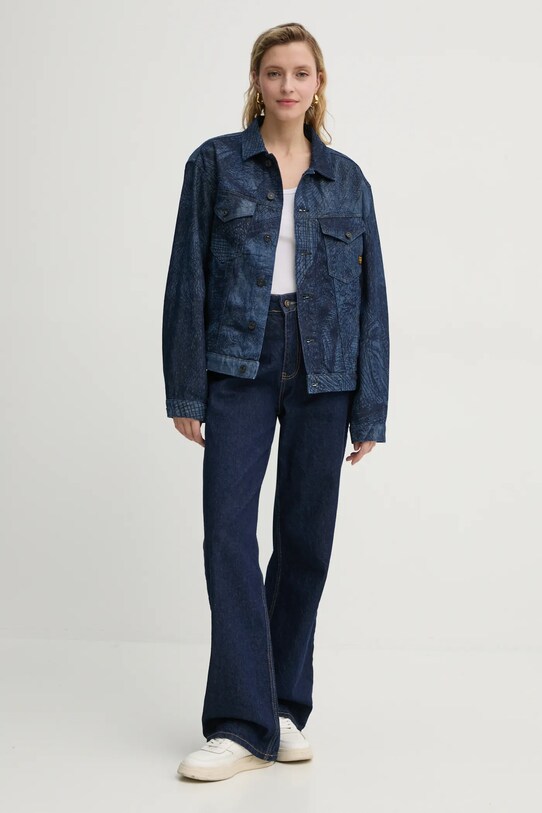 G-Star geacă din denim D26401.D317 bleumarin AW24