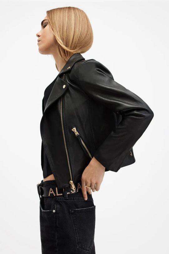 Одежда Кожаная куртка AllSaints DALBY W086LB чёрный