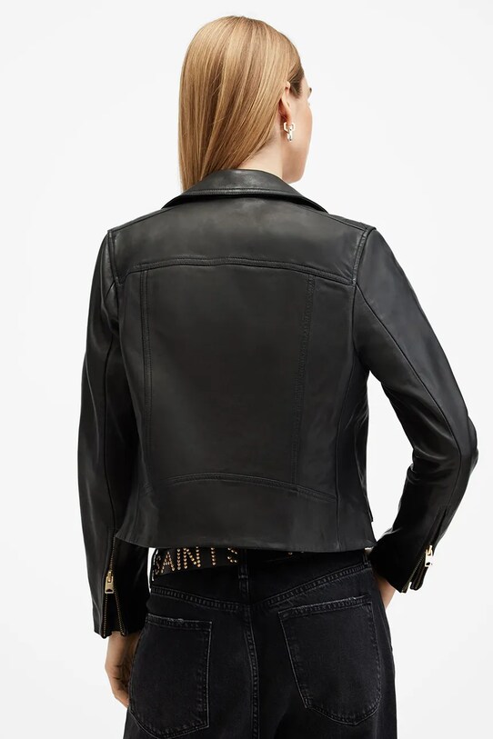 AllSaints kurtka skórzana DALBY czarny W086LB