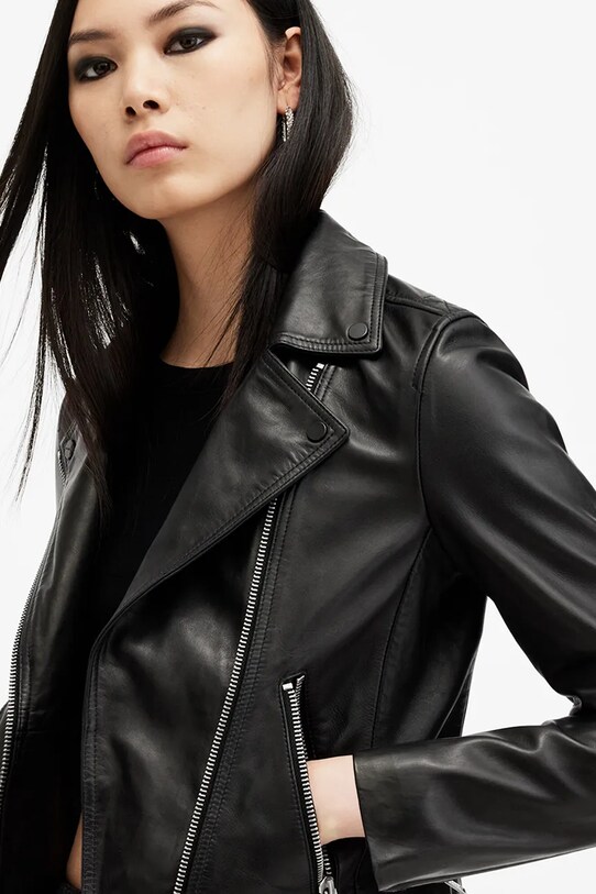 Кожаная куртка AllSaints DALBY W086LB чёрный AW24