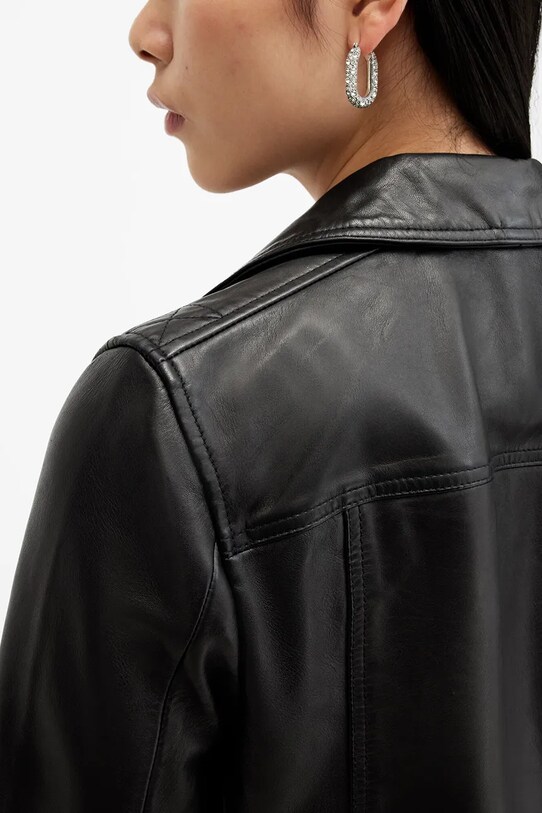 Кожаная куртка AllSaints DALBY чёрный W086LB