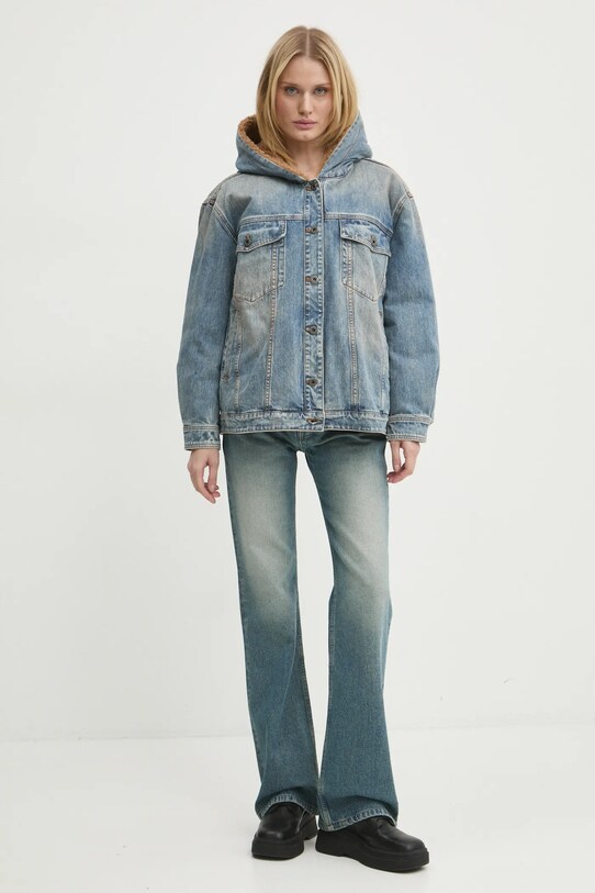 Miss Sixty jachetă cu puf din denim 6L4YJ1290000 albastru AW24