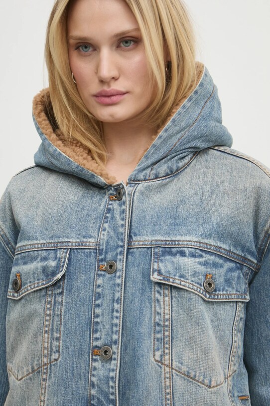 Miss Sixty jachetă cu puf din denim albastru 6L4YJ1290000
