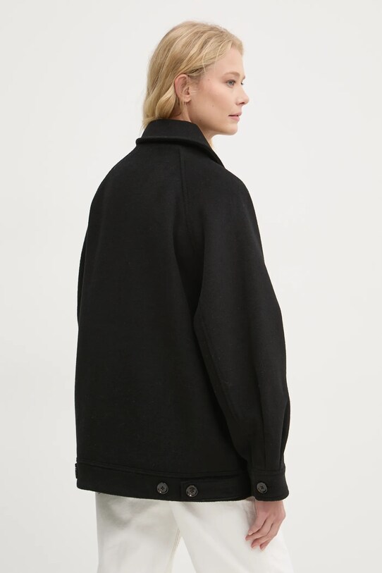 Îmbrăcăminte Abercrombie & Fitch geaca de lana KI144.4296.900 negru