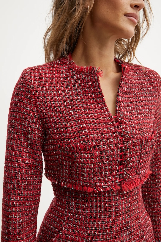 Bardot marynarka KAROLINE tkanina czerwony 59729JB