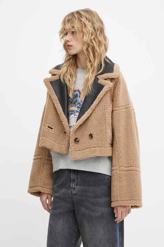 MUNTHE płaszcz dwustronny SAMBINO nieocieplane beżowy 244150224401