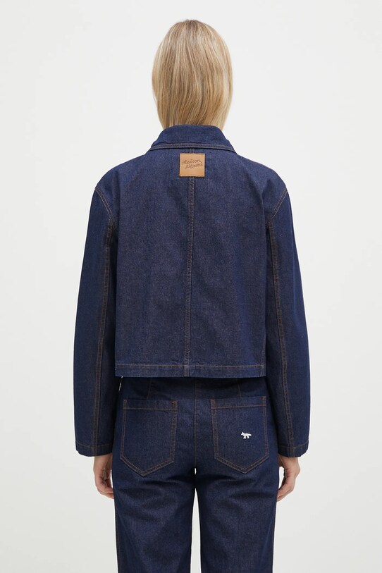 Îmbrăcăminte Maison Kitsuné geacă din denim Denim Cropped MW02113WW0081 bleumarin
