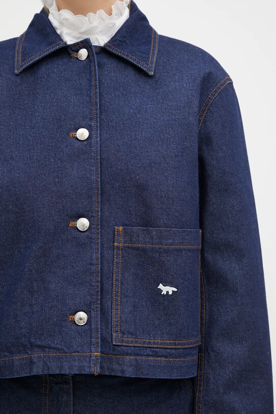 Maison Kitsuné denim jacket Denim Cropped navy MW02113WW0081