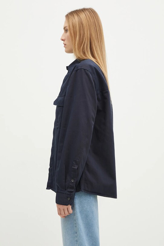 Куртка Maison Kitsuné Quilted Blouson NW02103WQ4036 тёмно-синий AW24