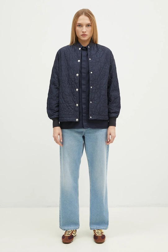 Maison Kitsuné giacca Quilted Blouson NW02103WQ4036 blu navy