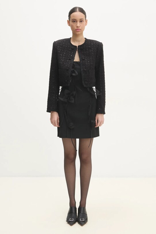 Rotate wool blend jacket Boucle Crop 113086100