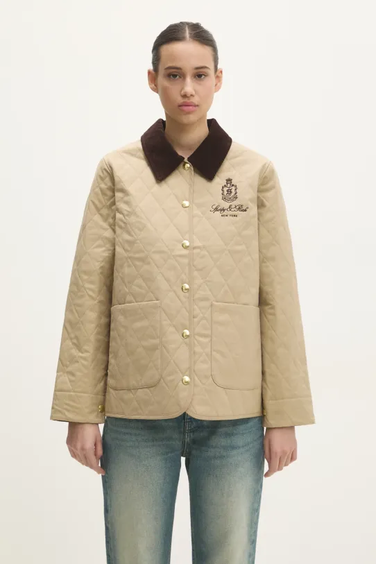 Sporty & Rich cotton jacket Vendome Quilted without beige OW008512205BE01