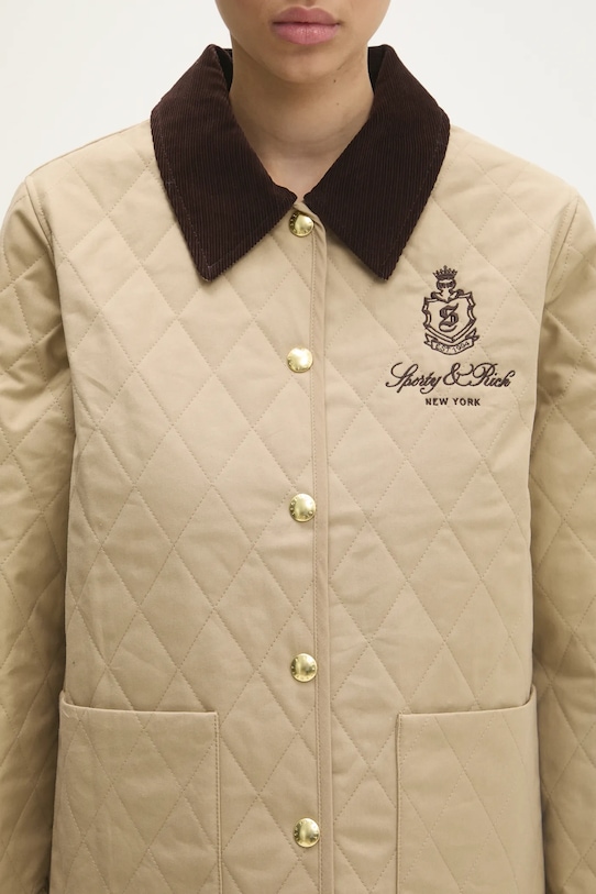 Sporty & Rich cotton jacket Vendome Quilted beige OW008512205BE01