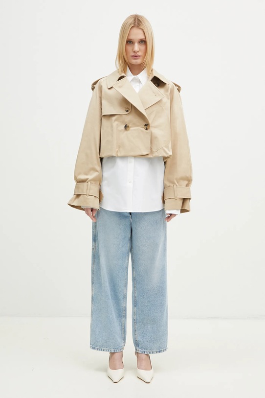 JW Anderson trencz Cropped Trench Coat JK0341.PG1651.031 beżowy