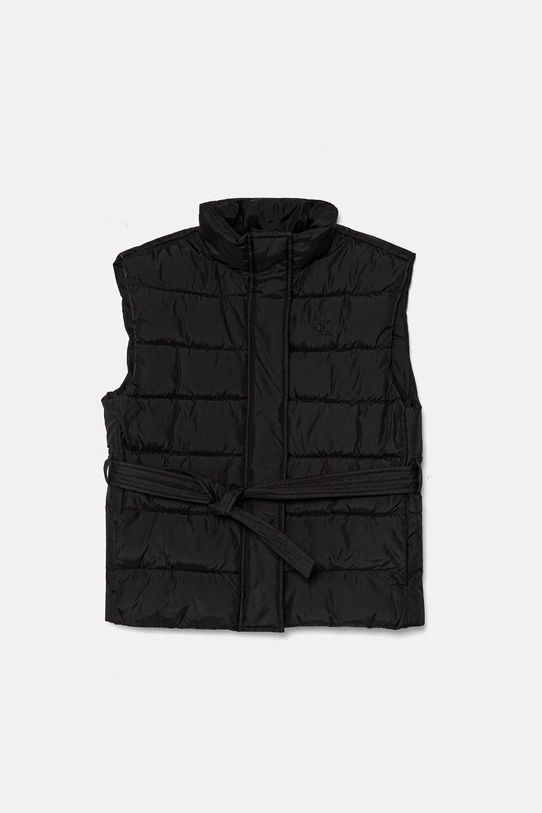 Detská vesta Calvin Klein Jeans jemné zateplenie čierna IG0IG02590.9BYH.
