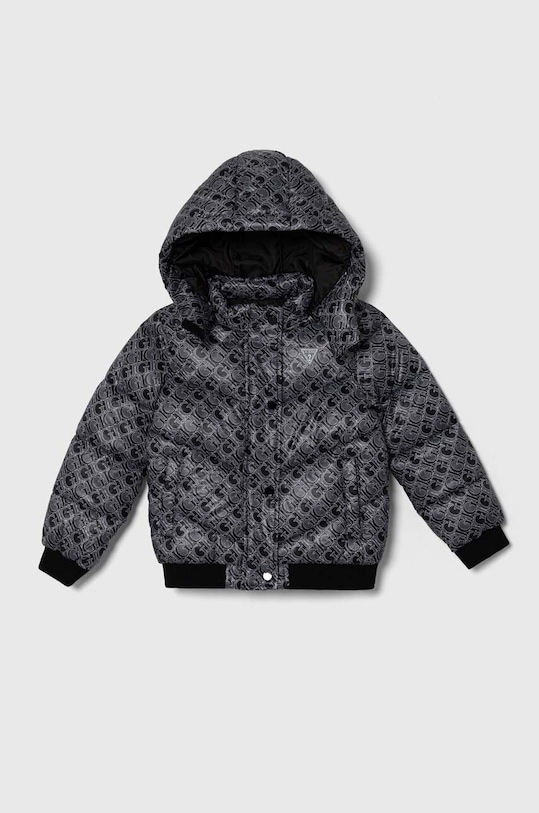 Dječja jakna Guess s kapuljačom siva K4YL00.WEGY0.9BYH