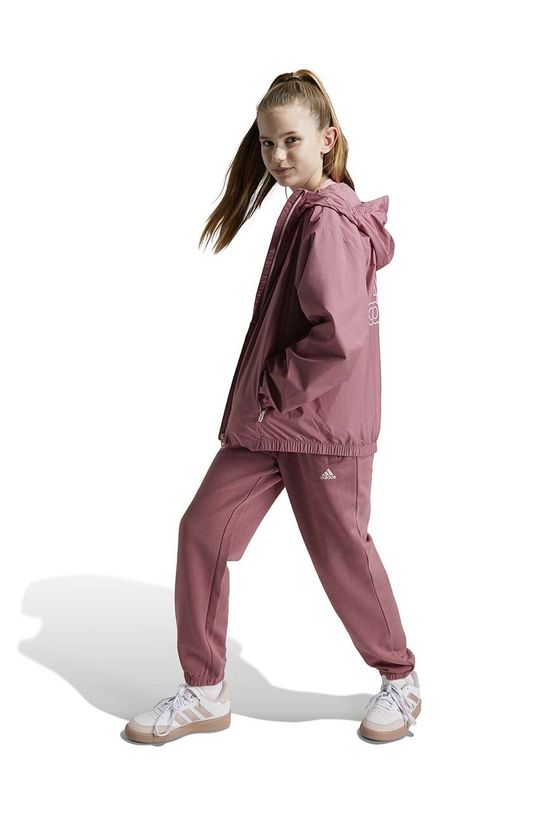 Dětská bunda adidas J UTILITYKT s kapucí růžová IX3305