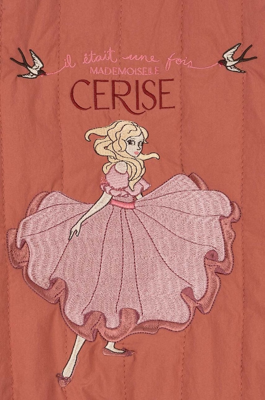 Konges Sløjd kurtka bomber dziecięca JUNO FRILL BOMBER JACKET różowy KS101246