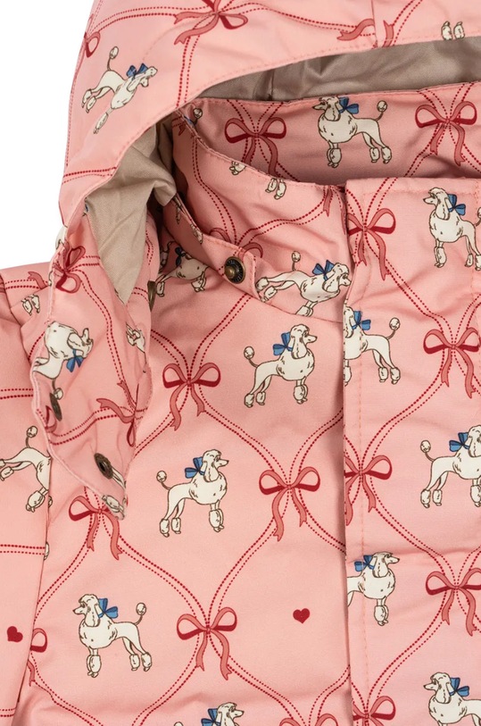 Detská páperová bunda Konges Sløjd MAGNUM DOWN JACKET PRINT GRS ružová KS101265