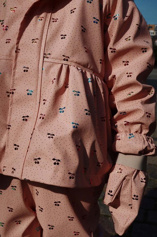 Dětský nepromokavý set Konges Sløjd RAINY PALME SET GIRL KS101287 růžová
