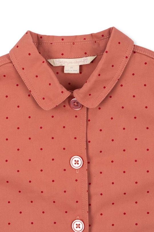 Dziewczynka Konges Sløjd kurtka bawełniana dziecięca NOLA SHIRT JACKET GOTS KS101637.G różowy