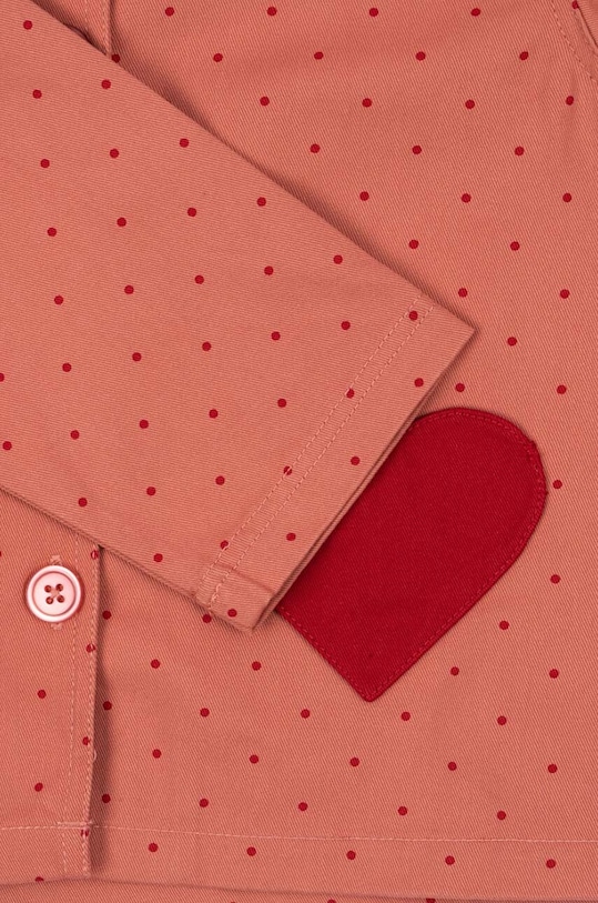 Konges Sløjd kurtka bawełniana dziecięca NOLA SHIRT JACKET GOTS różowy KS101637.G