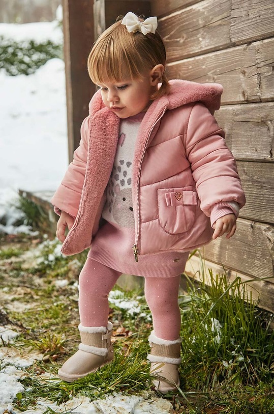 Mayoral kurtka dwustronna dziecięca 2480.4A.Baby.9BYH różowy