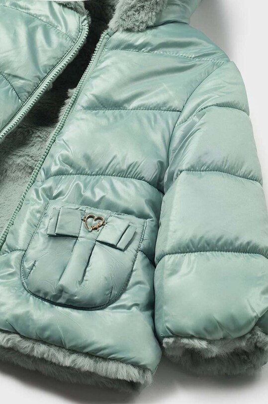 Dievča Detská obojstranná bunda Mayoral 2480.4A.Baby.9BYH tyrkysová