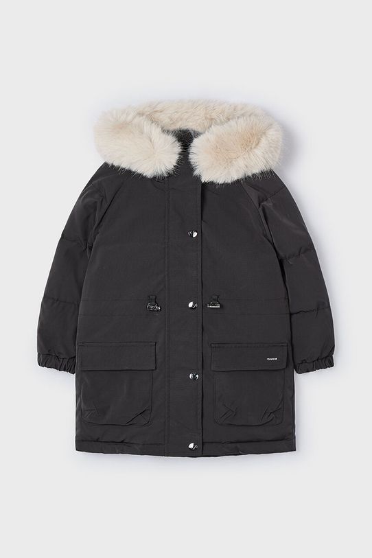Dječja parka jakna Mayoral s kapuljačom crna 4493.6F.Mini.9BYH