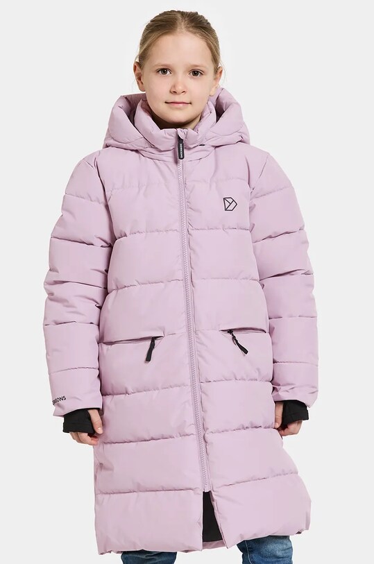 Dětská bunda Didriksons OLIVIN K PARKA L s podšívkou fialová 505495