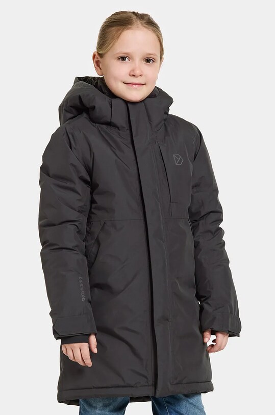 Дитяча парка Didriksons PORFYR KIDS PARKA з капюшоном чорний 505389